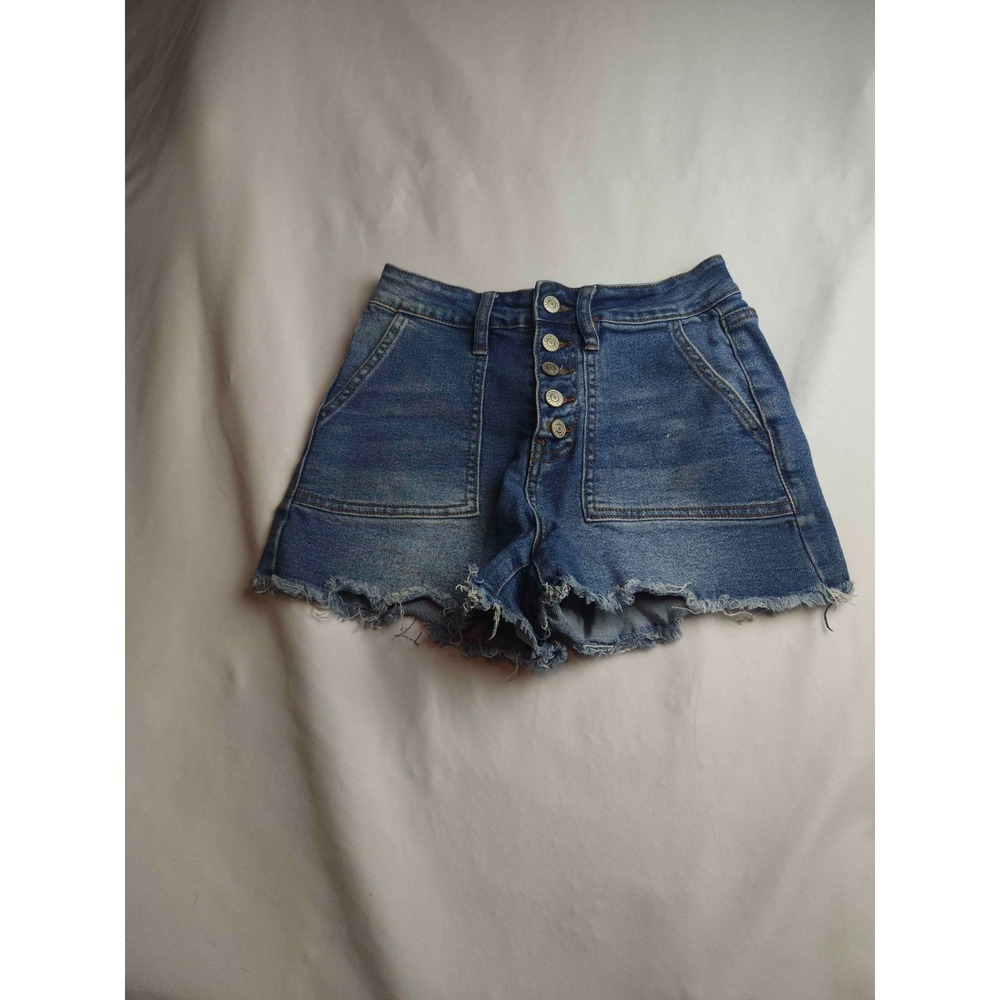 YMI Dream Denim Shorts Womens 5/27 Blue Boho Festival Y2K Revival Streetwear